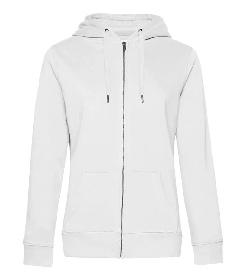 B&C QUEEN Zipped Hood White