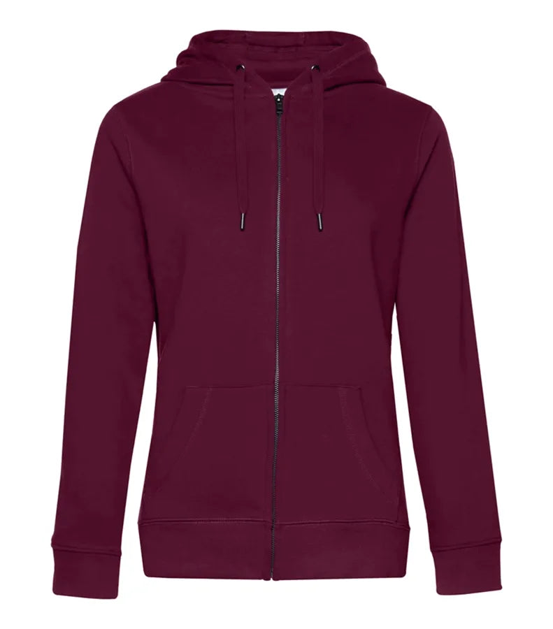 B&C QUEEN Zipped Hood DarkCherry