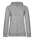 B&C INSPIRE Zipped Hood /women HeatherGrey
