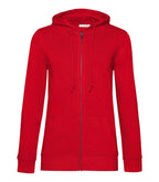 B&C INSPIRE Zipped Hood /women Red
