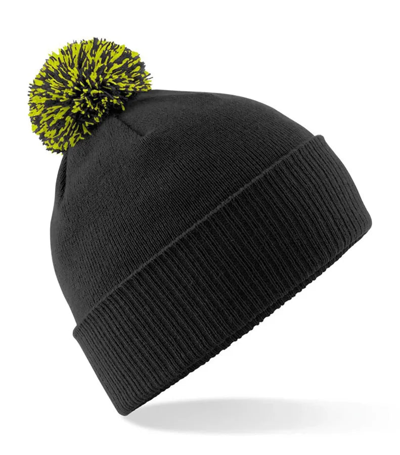 Snowstar® Beanie Black/LimeGreen