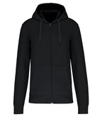 Men's Eco-Friendly Zip-Through Hoodie Black