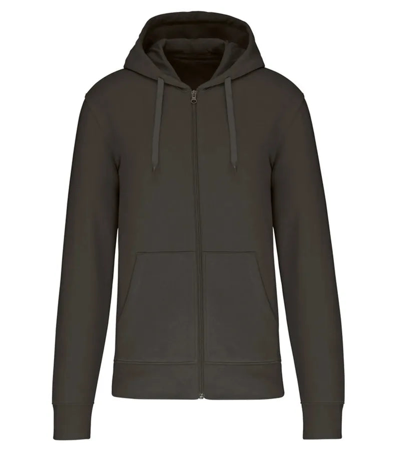 Men's Eco-Friendly Zip-Through Hoodie DarkGrey