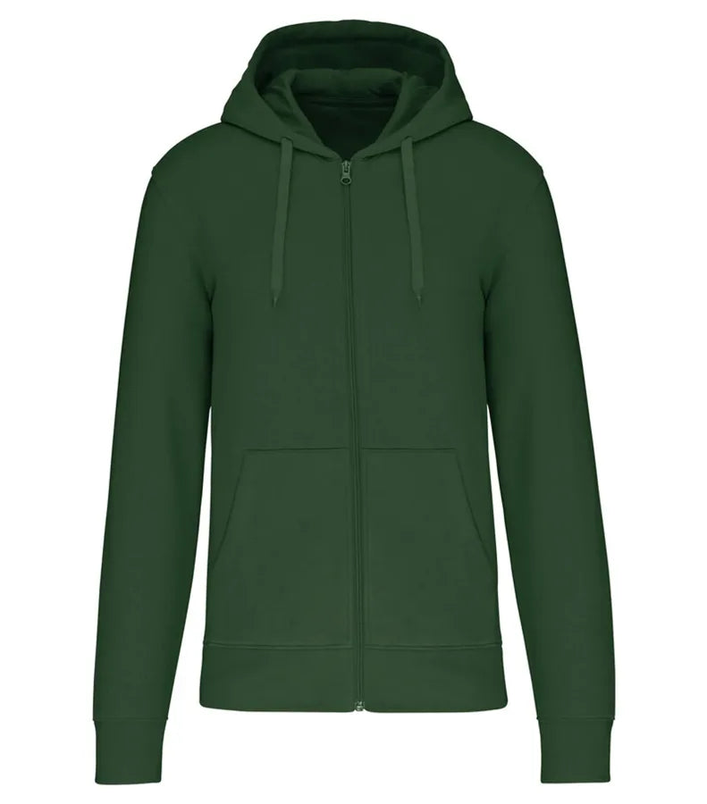 Men's Eco-Friendly Zip-Through Hoodie ForestGreen