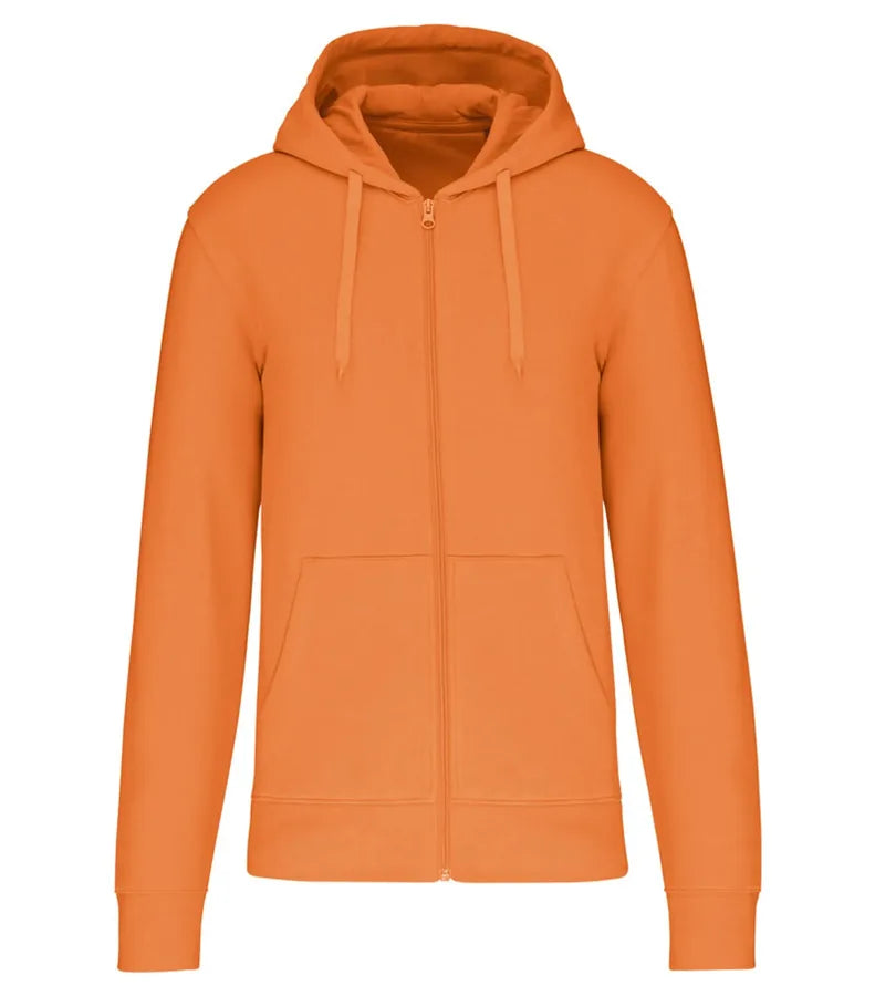 Men's Eco-Friendly Zip-Through Hoodie LightOrange