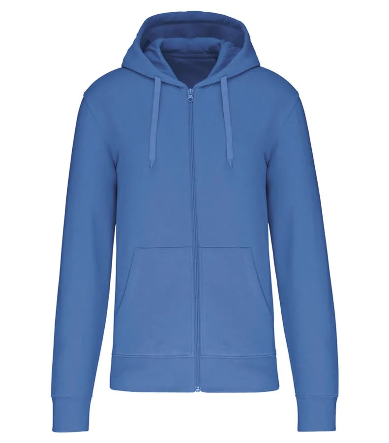 Men's Eco-Friendly Zip-Through Hoodie LightRoyalBlue