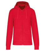 Men's Eco-Friendly Zip-Through Hoodie Red