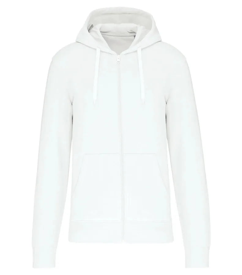 Men's Eco-Friendly Zip-Through Hoodie White