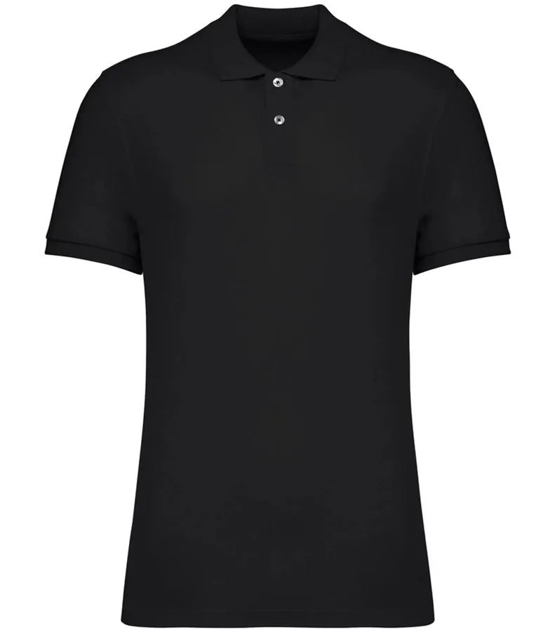 Men's Eco-Friendly Piqué Knit Polo Shirt Black