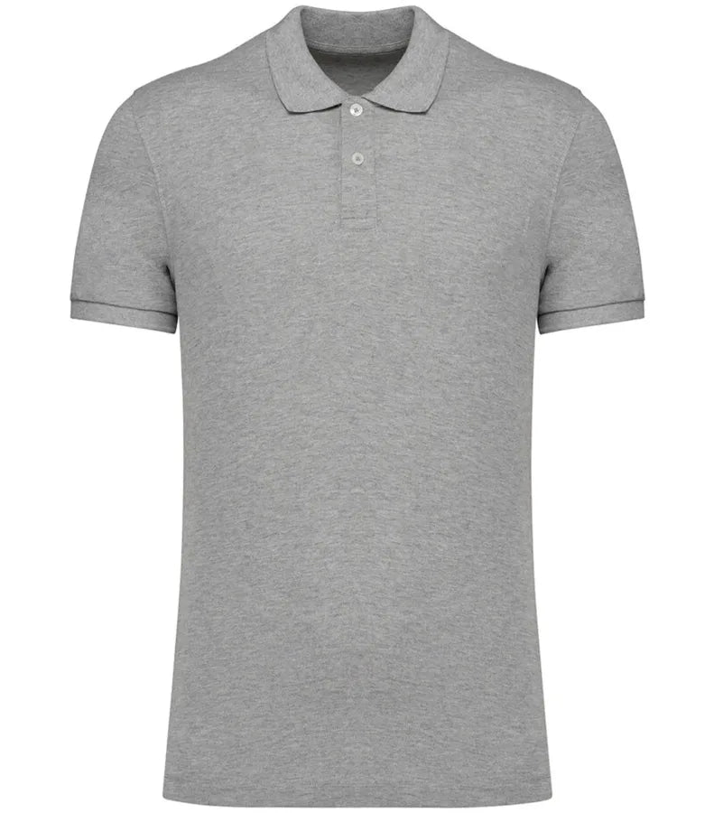 Men's Eco-Friendly Piqué Knit Polo Shirt MoonGreyHeather