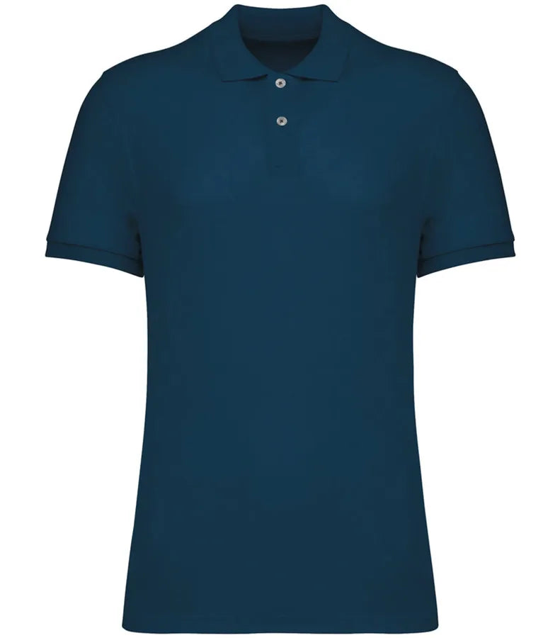 Men's Eco-Friendly Piqué Knit Polo Shirt PeacockBlue