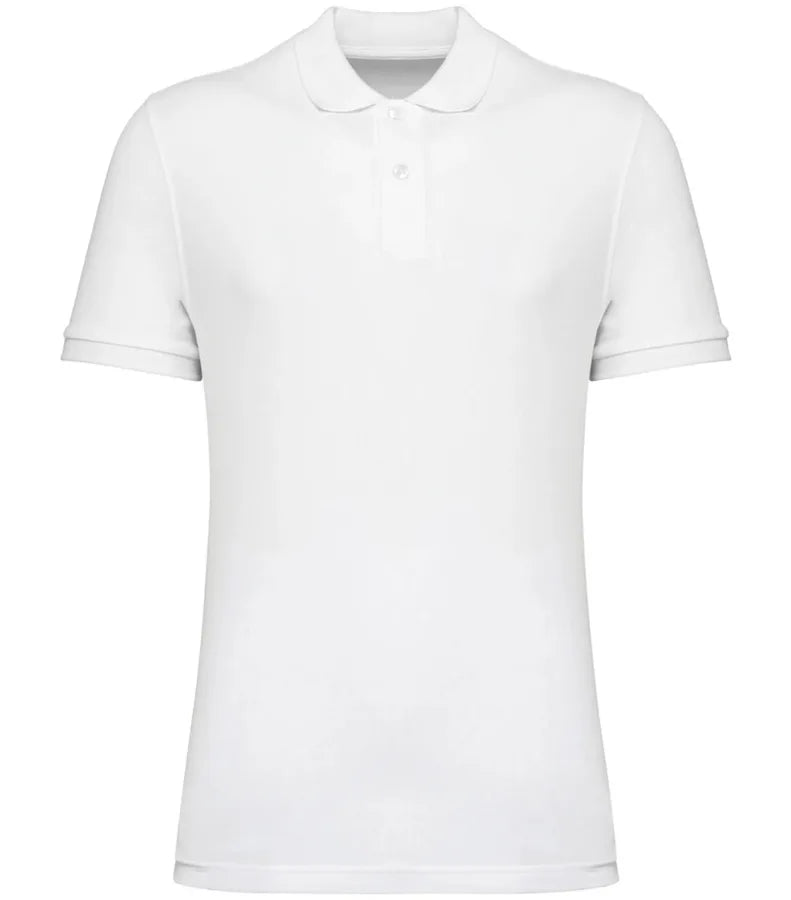 Men's Eco-Friendly Piqué Knit Polo Shirt White