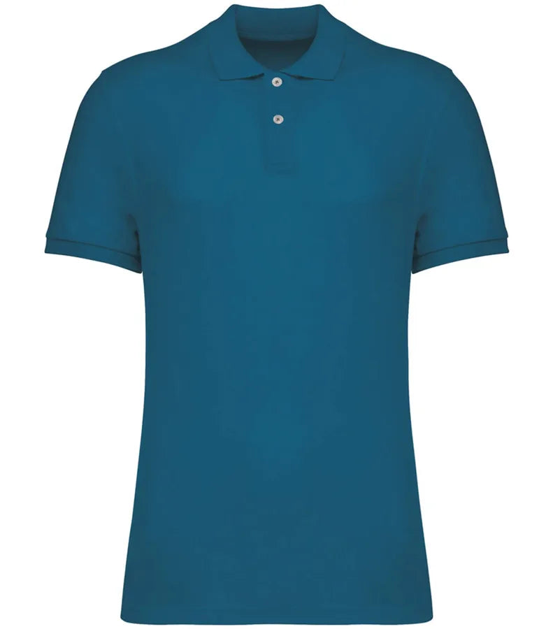 Men's Eco-Friendly Piqué Knit Polo Shirt BlueSapphire