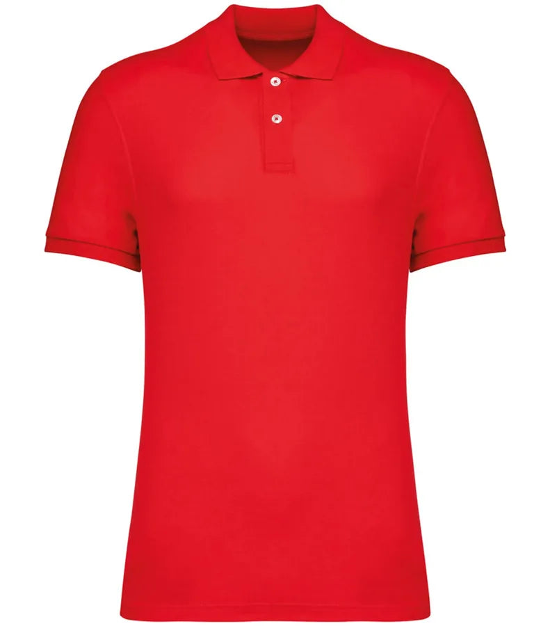 Men's Eco-Friendly Piqué Knit Polo Shirt PoppyRed