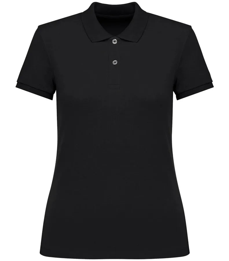 Ladies' Eco-Friendly Piqué Knit Polo Shirt Black