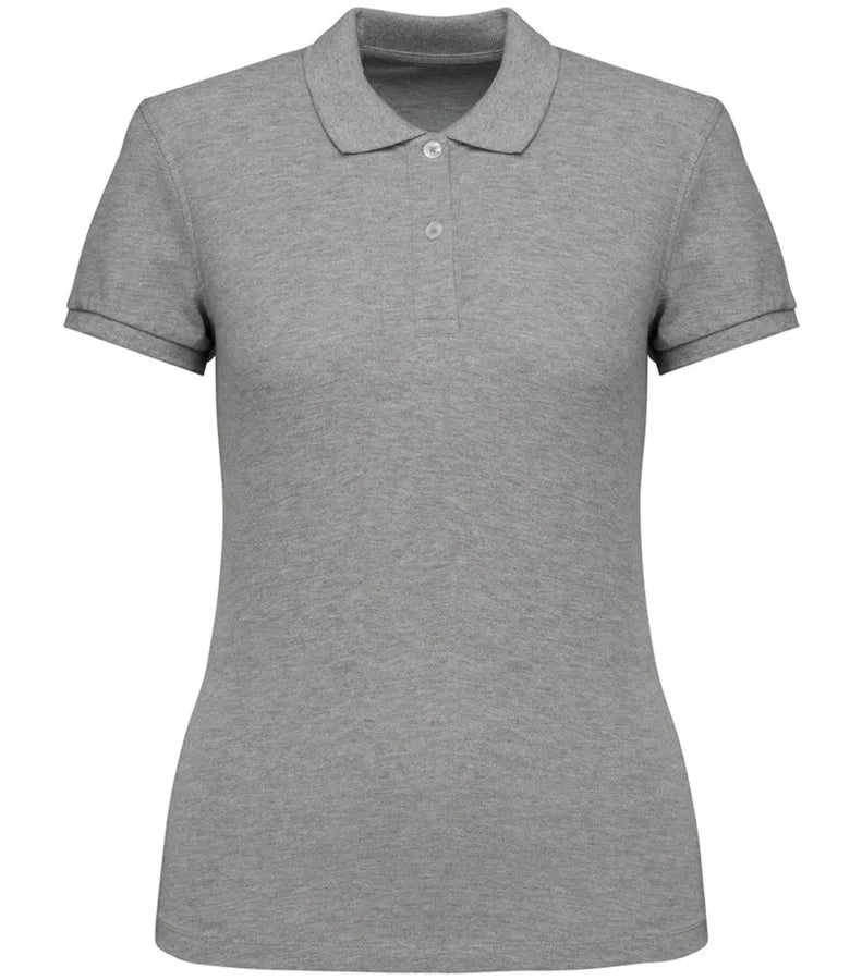 Ladies' Eco-Friendly Piqué Knit Polo Shirt MoonGreyHeather