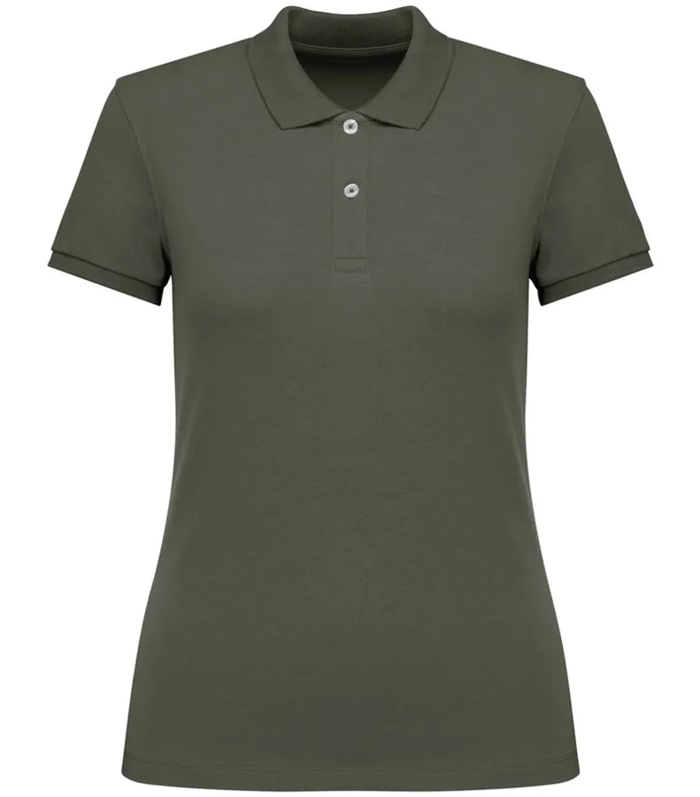 Ladies' Eco-Friendly Piqué Knit Polo Shirt OrganicKhaki