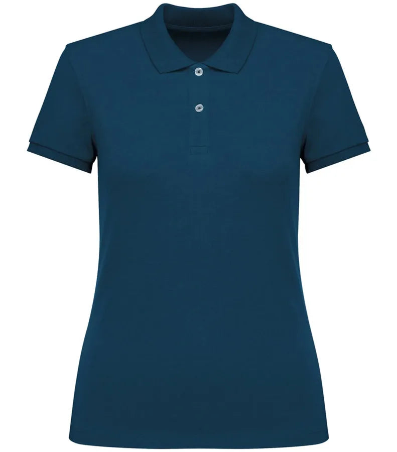 Ladies' Eco-Friendly Piqué Knit Polo Shirt PeacockBlue