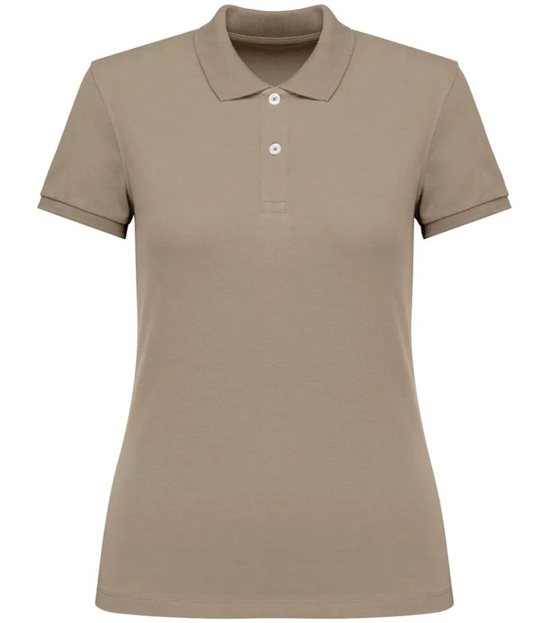 Ladies' Eco-Friendly Piqué Knit Polo Shirt WetSand