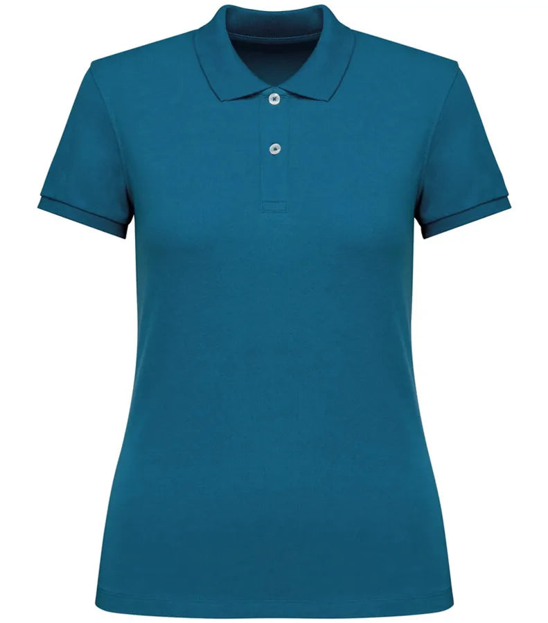 Ladies' Eco-Friendly Piqué Knit Polo Shirt BlueSapphire