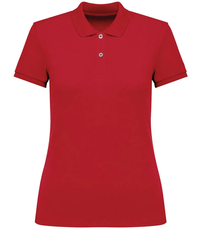 Ladies' Eco-Friendly Piqué Knit Polo Shirt PoppyRed