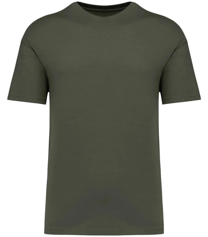 Unisex Eco-Friendly Dropped Shoulders T-shirt OrganicKhaki