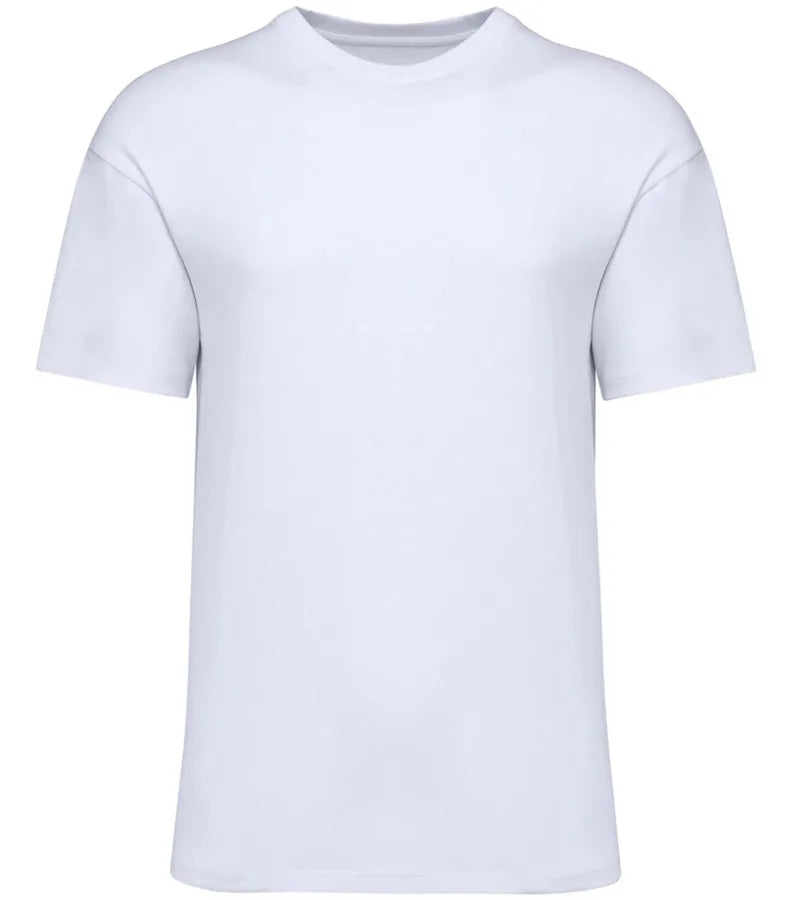Unisex Eco-Friendly Dropped Shoulders T-shirt White