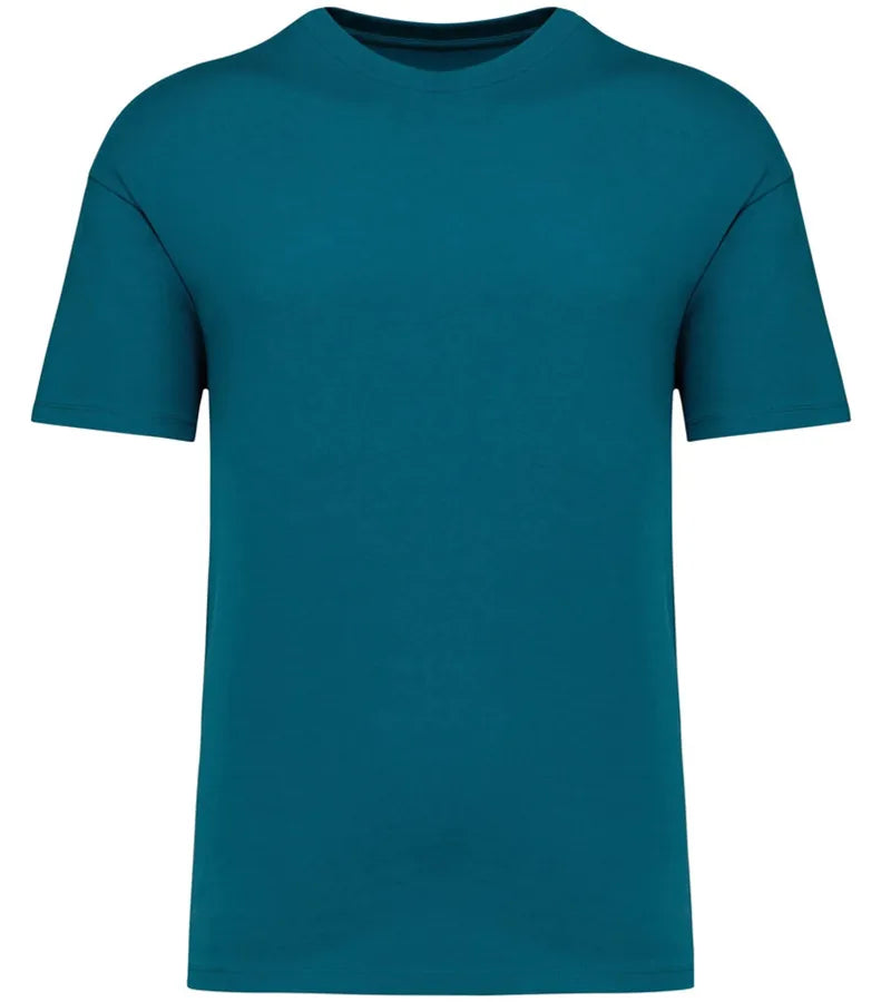 Unisex Eco-Friendly Dropped Shoulders T-shirt PeacockGreen