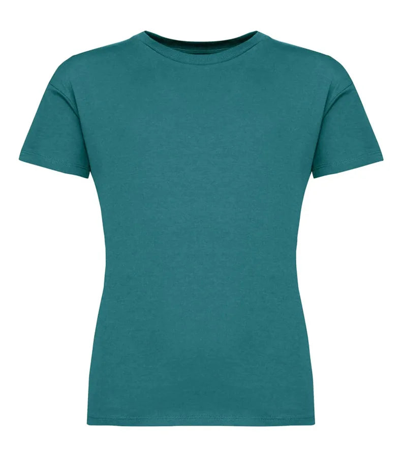 Eco-Friendly Kids' Dropped Shoulders T-shirt PeacockGreen