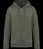 Unisex zip-up hooded sweatshirt 350gsm OrganicKhaki