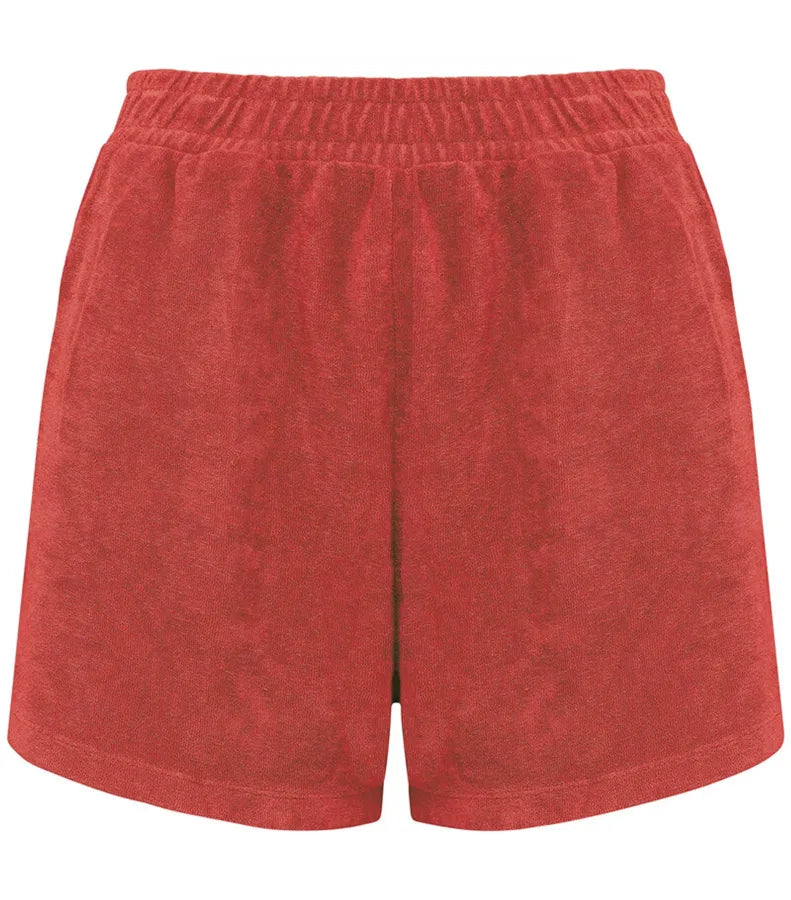 Ladies Terry Towel shorts Paprika
