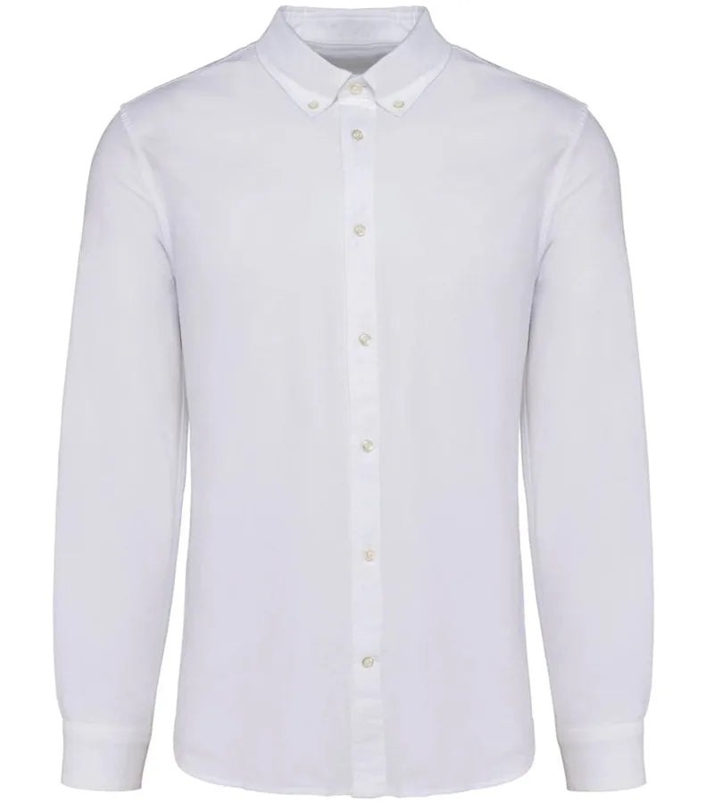 Men Oxford Long-Sleeved Shirt White