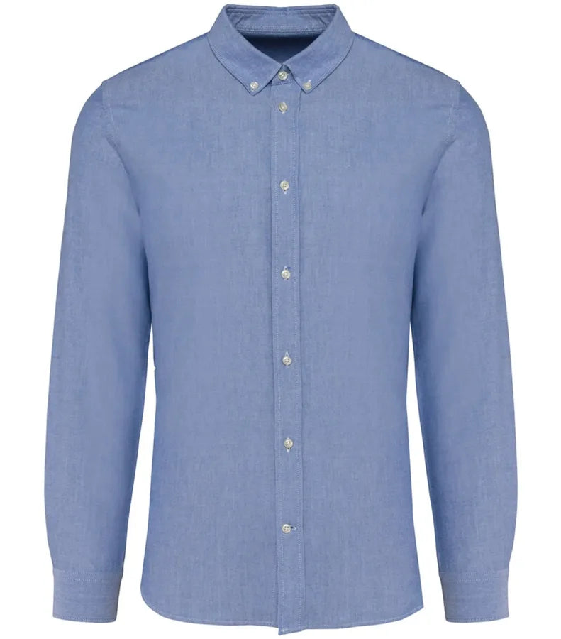 Men Oxford Long-Sleeved Shirt OxfordLightRoyalBlue