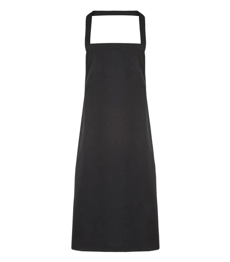 Organic Cotton Bib Apron Black