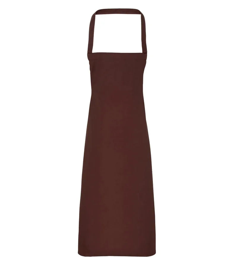 Organic Cotton Bib Apron Brown
