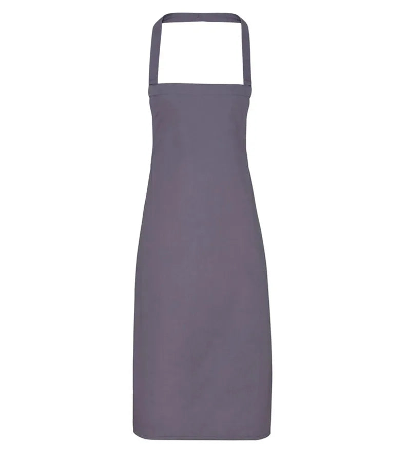 Organic Cotton Bib Apron DarkGrey
