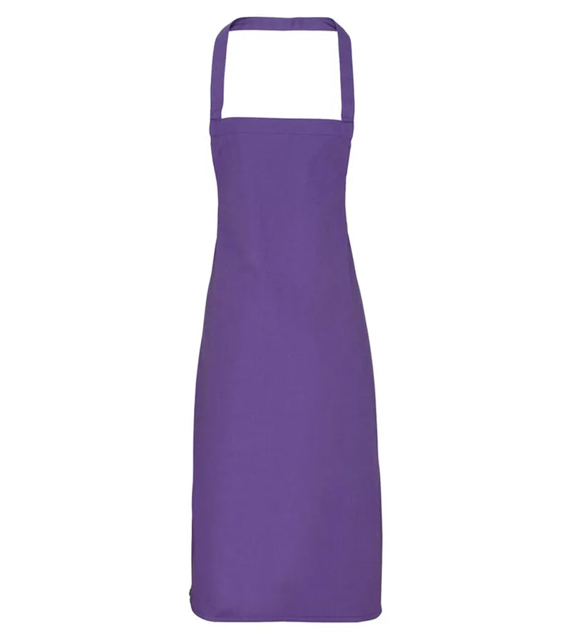 Organic Cotton Bib Apron Purple