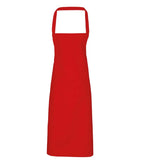 Organic Cotton Bib Apron Red