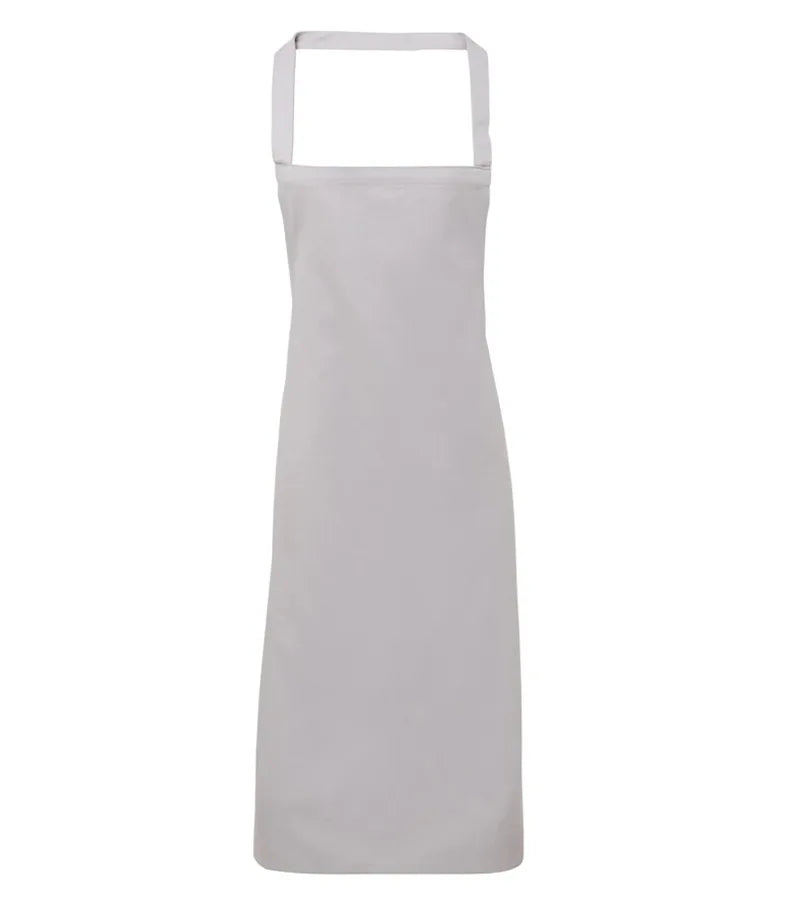 Organic Cotton Bib Apron Silver