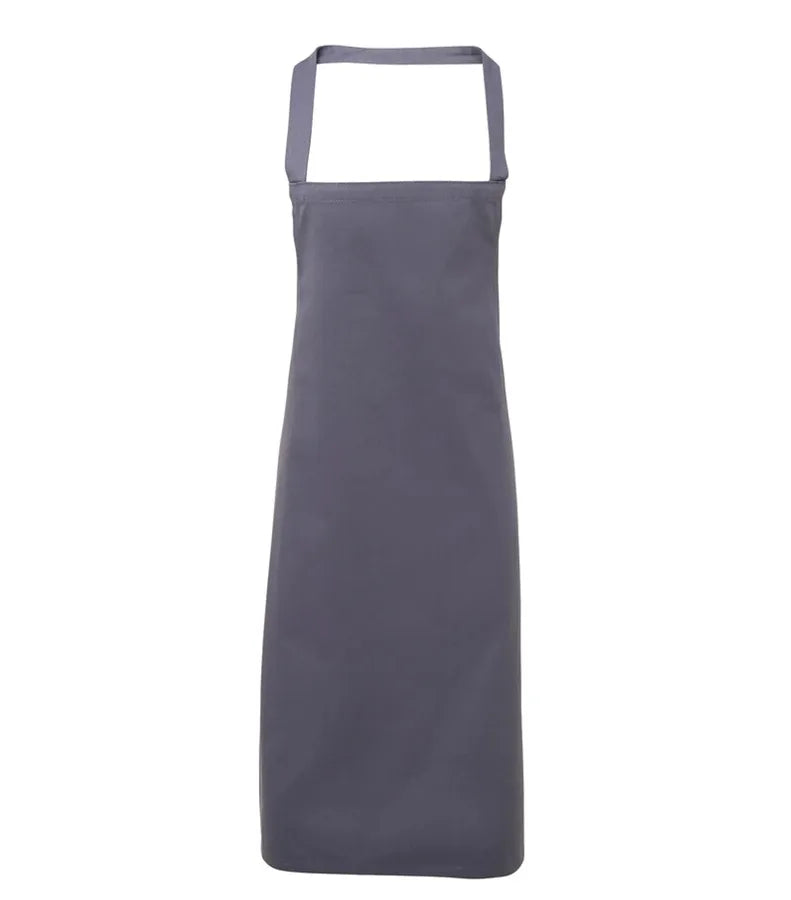 Organic Cotton Bib Apron Steel
