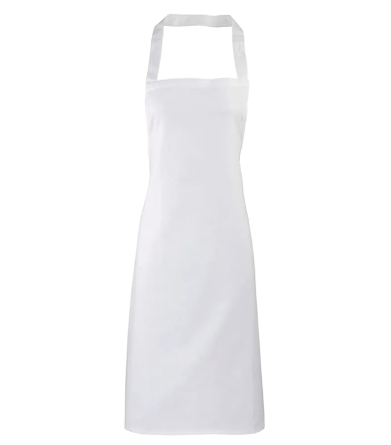 Organic Cotton Bib Apron White