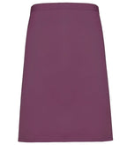 Mid-length apron Aubergine