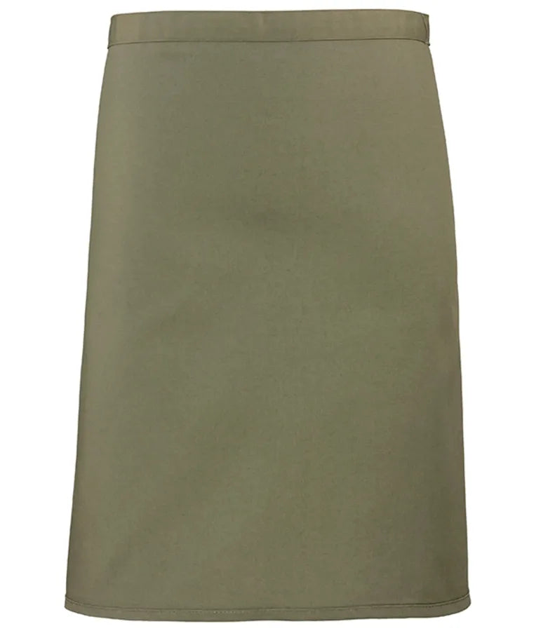 Mid-length apron Olive