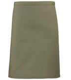 Mid-length apron Olive