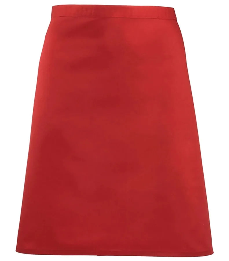 Mid-length apron Red