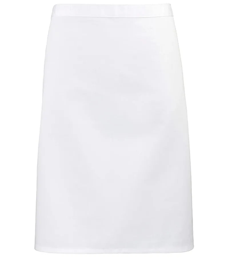 Mid-length apron White