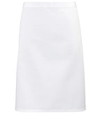 Mid-length apron White