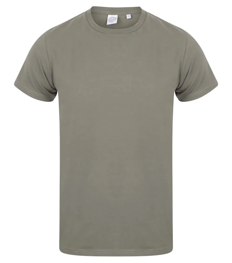 Men Feel Good Stretch T-Shirt Khaki