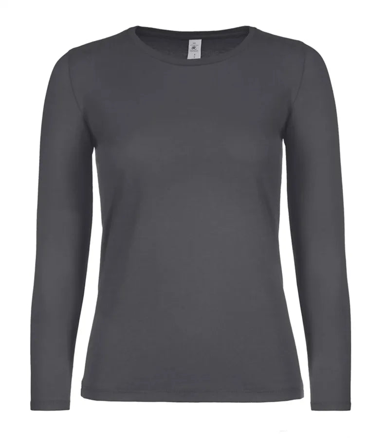 B&C #E150 LSL /women DarkGrey