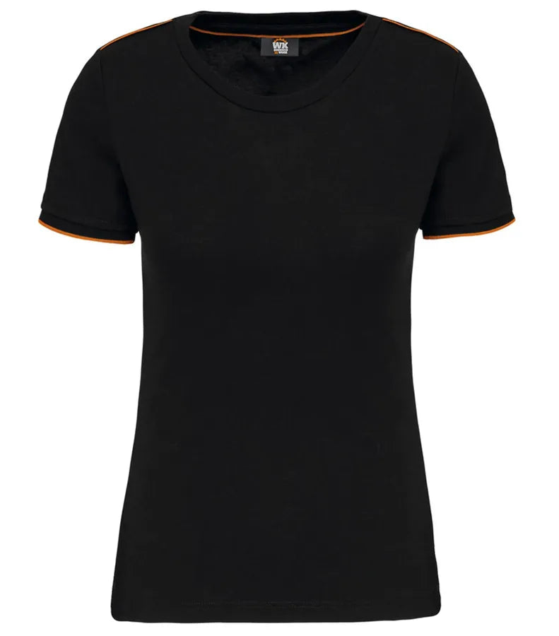 Ladies' Short-Sleeved Day To Day T-shirt Black/Orange